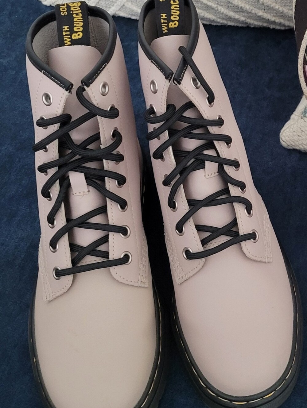 Dr. Marten Light Pink Lace-Up Combat Boots - Women